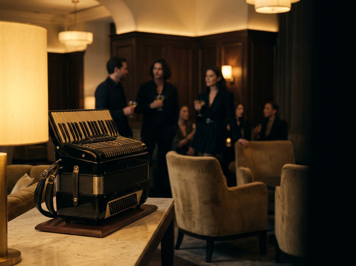 Accordion at an upscale corporate reception